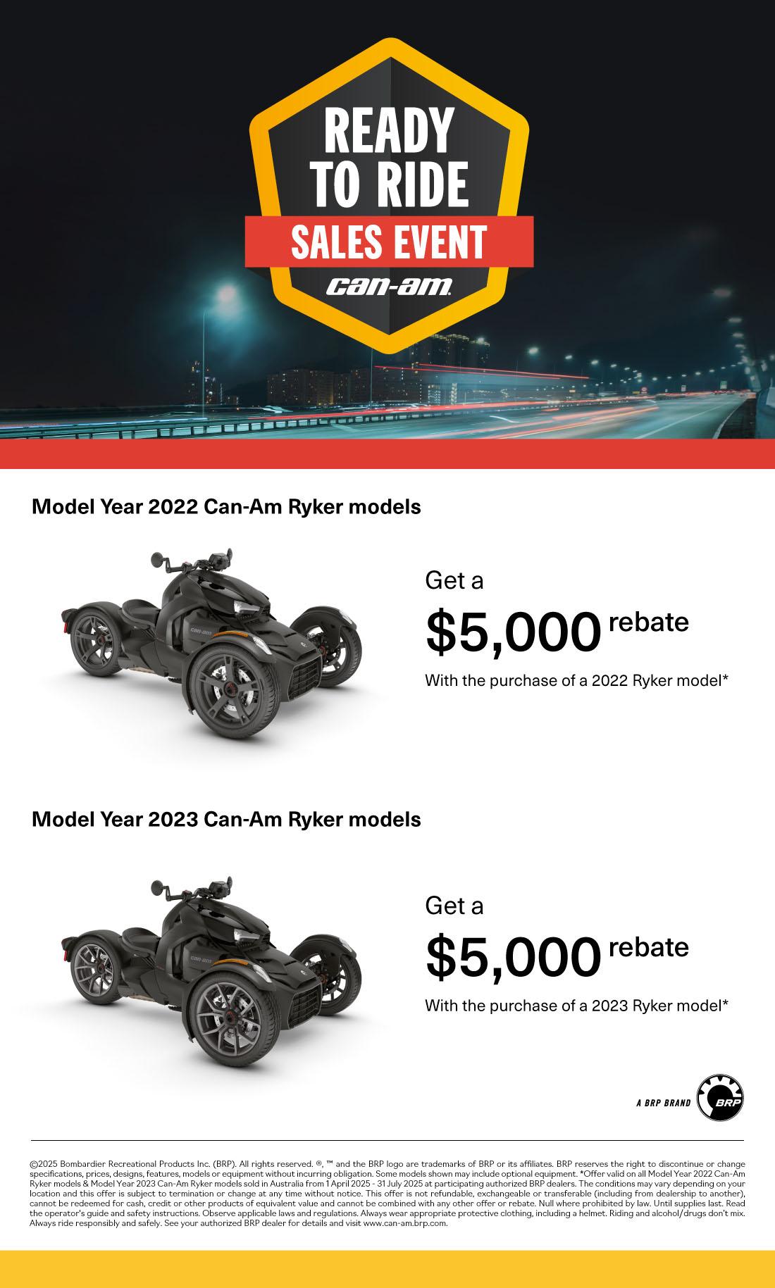 AU Can-Am On-Road - Q2  Retail Program 2025 Ryker